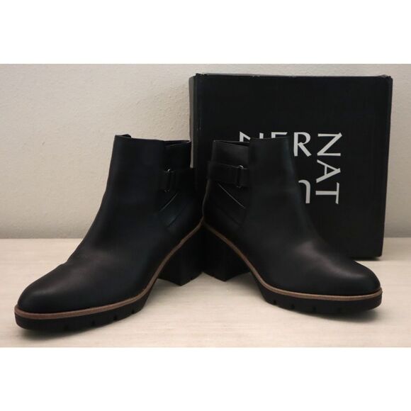 Naturalizer Women's Sz 11W Black Madalynn Strap Water Repellent Booties - Picture 1 of 12